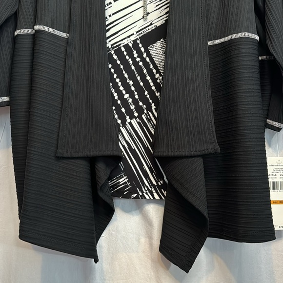 NWT Alfred Dunner‎ 3-in-1 Black/White Shirt/cardigan Combo in Size 3X - Picture 6 of 15